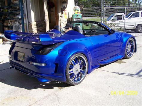 Z car with a wide body kit painted House of Kolors Oriental Blue KBC ...