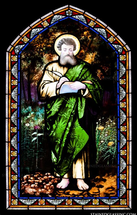 "Saint Mark, the Evangelist" Religious Stained Glass Window