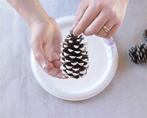 How to Paint Pine Cones like Christmas Trees with Real Milk Paint