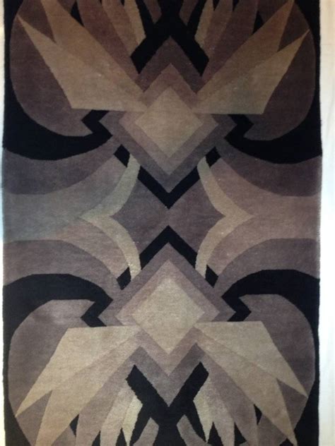 Rare Art Deco Geometric Handmade Wool Rug at 1stDibs | art deco rugs, art deco geometric rug ...