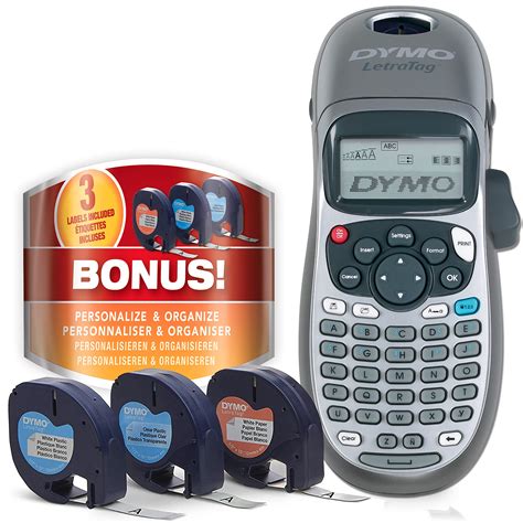 Buy DYMO Label Maker with 3 Bonus Labeling Tapes | LetraTag 100H Handheld Label Maker & LT Label ...