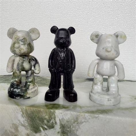 Animal Sculptures | Stone Carvings - Bearbrick Marble Sculpture