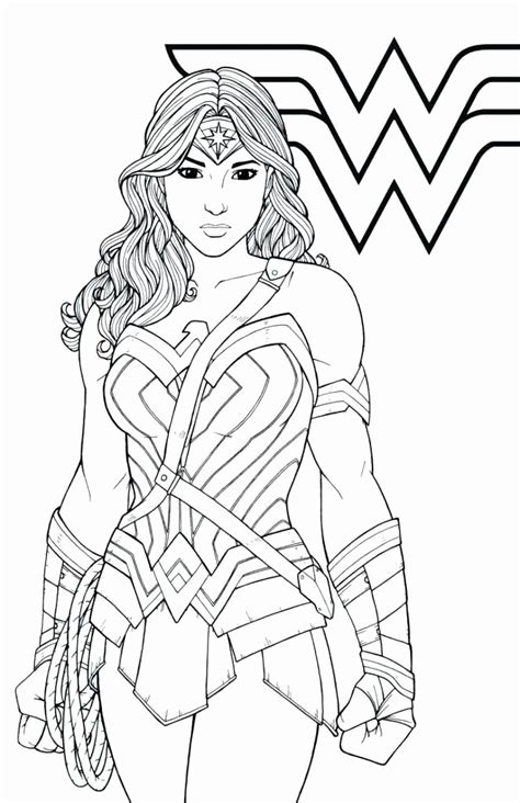 Wonder Woman Costume Coloring Pages