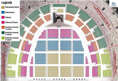 Sitzplan Arena di Verona - Opernreiseführer