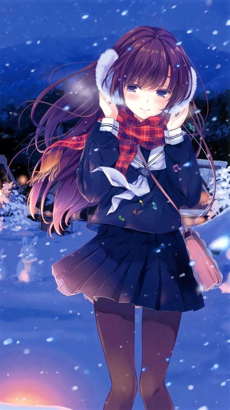 Winter Anime Girl Wallpapers - Top Free Winter Anime Girl Backgrounds - WallpaperAccess