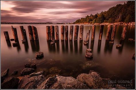 Sunset at Boulevard Park - The rotting pilings on the shore of ...