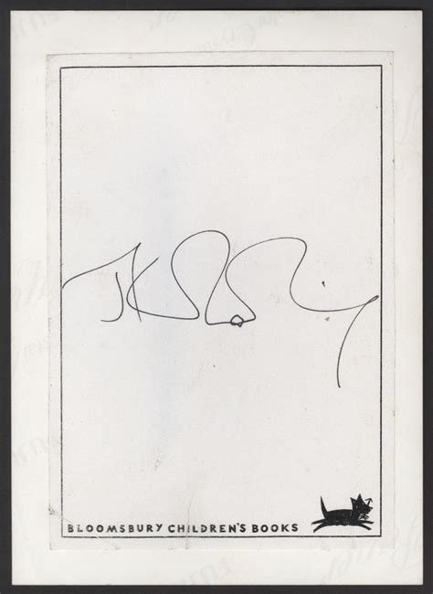 Lot Detail - J.K. Rowling Twice Signed Bloomsbury Bookplate