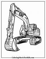 Excavator Coloring Pages Free Printable  Sheets For Kids sketch template