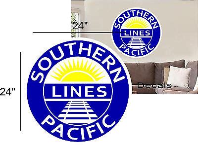 24" SOUTHERN PACIFIC RAILROAD LOGO DECAL MAKE YOUR OWN SIGN TRAIN WALL OR WINDOW | eBay