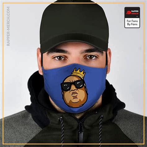 Biggie Smalls Face Masks - Brooklyn King Biggie Smalls Big Poppa Blue Face Mask RP0310 | Rapper ...