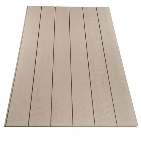 DuraTemp 0.563 in. x 48 in. x 96 in Primed 8 in. OC T1-11 Plywood Siding Panel-871934 - The Home ...