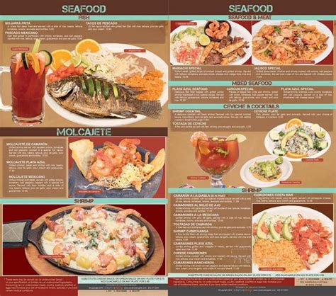 Menu of Playa Azul Mexican Restaurant in Great Bend, KS 67530