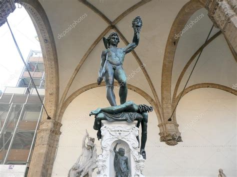 The traditional David and Goliath Statue, Florence, Italy — Stock Photo © marcorubino #25169183