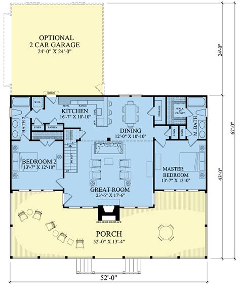 2 Bedroom 2 Bath House Plans With Basement / Modern Farmhouse Plan 2 ...