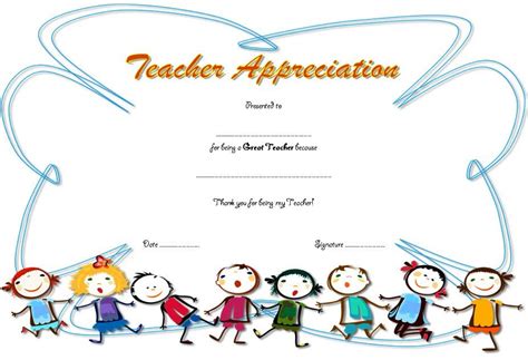 Teacher Appreciation Certificate Free Printable - Printable Word Searches