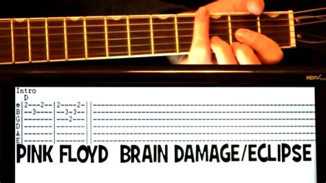 Pink Floyd Brain Damage Guitar Lesson also Eclipse Tabs Tutorial / Chords aka Dark Side Of The ...