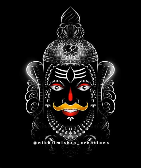 Nikhil Mishra - Smiling Mahakal digital art