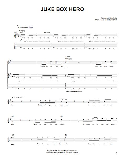 Juke Box Hero | Sheet Music Direct