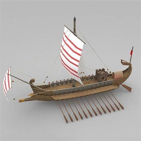 3D model Roman Galley VR / AR / low-poly | CGTrader