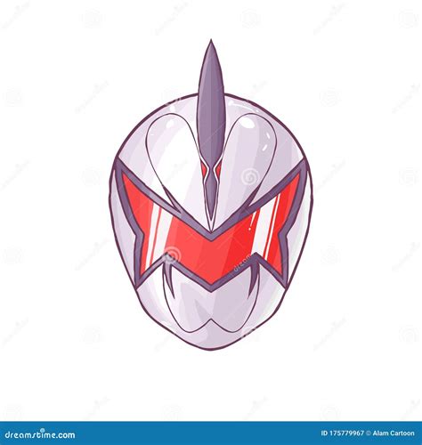 Power Ranger White Helmet Artwork Stock Vector - Illustration of smile ...