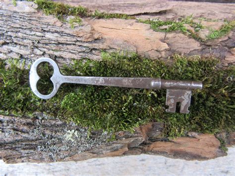 Original Antique Key Skeleton Key Lock Industrial Antique