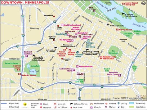 Downtown Minneapolis City Map, City Map of Minneapolis Downtown | Minneapolis city, Minneapolis ...