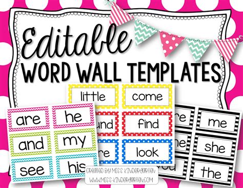 Editable Word Wall Templates | Beginning Of The Year – Prep pertaining ...