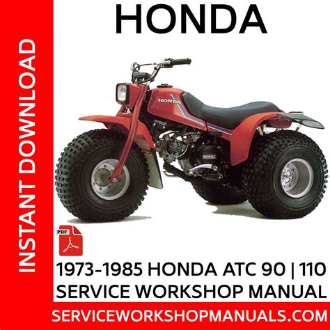 Honda ATC 90 | 110 1973-1985 Service Workshop Manual - Service Workshop ...