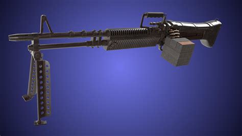 M60 Machine Gun All PBR Unity UE Textures Included - 3D Model by Eight Vertex
