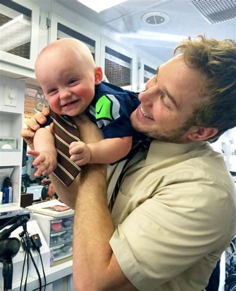 Chris Pratt shared an adorable photo of his "flying" baby boy Jack via ...