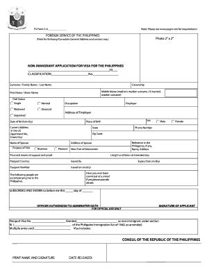 Philippines Visa Application Form PDF: Complete with ease | airSlate SignNow