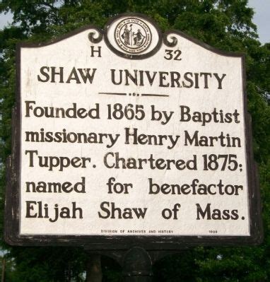 Shaw University Historical Marker