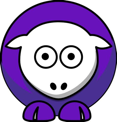 Sheep - 2 Toned Purple Clip Art at Clker.com - vector clip art online ...