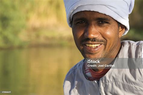 Portrait Of An Egyptian Man Beside Nile River Stock Photo - Download Image Now - Adult, Adults ...