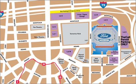 detroit ford field parking | Click here to download the PDF of the Stadium Seating at Ford Field ...