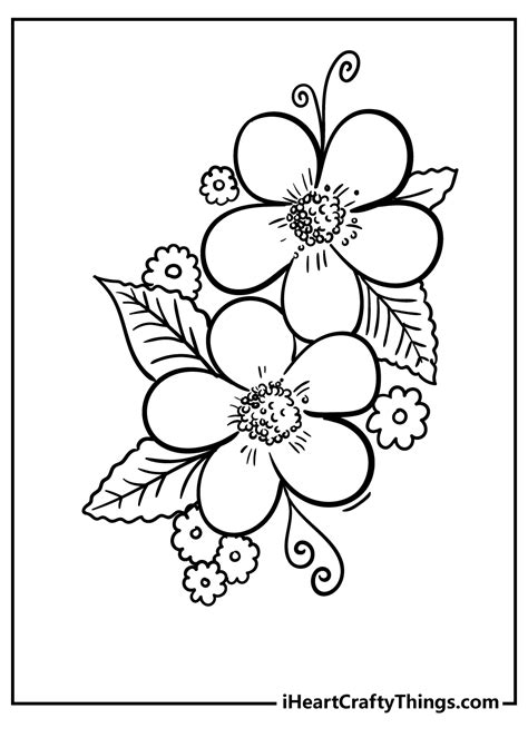 Flower Outlines For Coloring