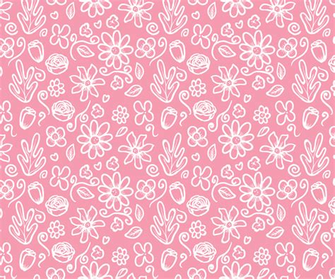 Free Seamless Pink Flower Pattern Vector - TitanUI