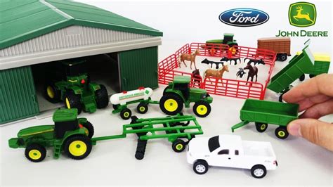 John Deere Kid's Farm Toy Set Toy Play Along Toy Review - YouTube