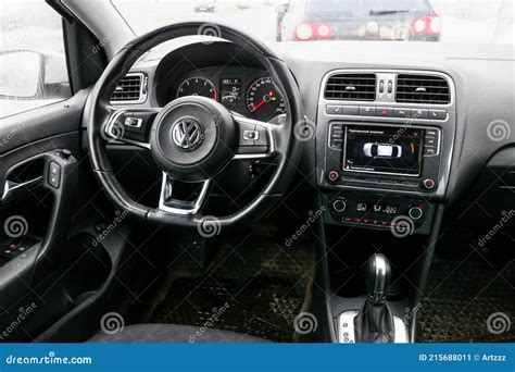 Volkswagen Polo Sedan editorial photo. Image of inside - 215688011