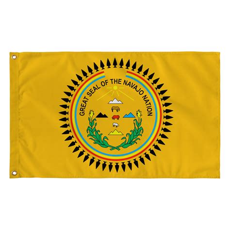 Diné/Navajo Nation Seal Gold Flag 36" by 60" – N8V Movement