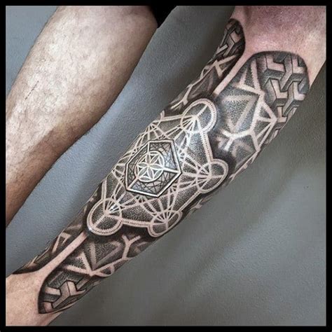 60 Metatron’s Cube Tattoo Designs For Men - Geometric Ink Ideas