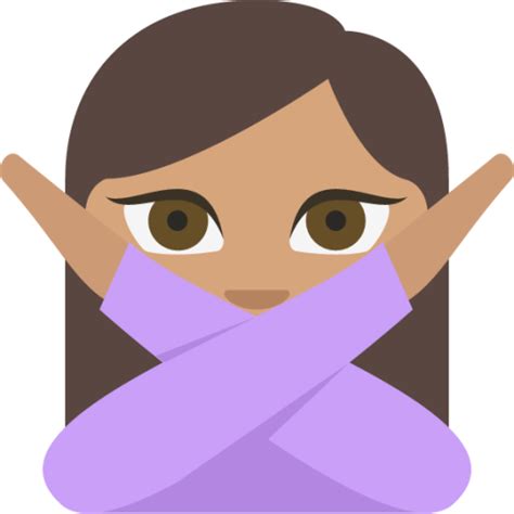 "face with no good gesture tone 3" Emoji - Download for free – Iconduck