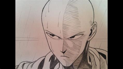 how to draw Saitama from One punch Man (step by step tutorial) - YouTube