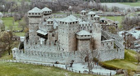 The Fenis Castle in the Aosta Valley, Italy [OC] : castles | Aosta ...