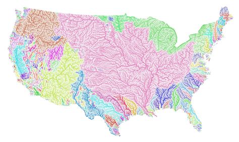 America's Circulatory System: Amazing Map of U.S. River Basins - The Pacific Tribune