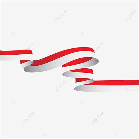 Merah Putih Vector Hd PNG Images, Bendera Merah Putih Ribbon, Bendera ...