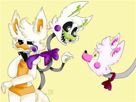 Mangle,tangle and lolbit by nictaArt on DeviantArt