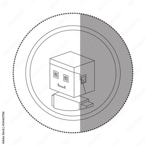 silhouette sticker lego with portrait male person vector illustration ...