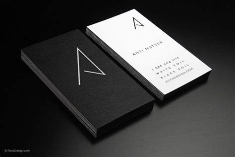 Minimalist modern black and white business card - Anti matter ...