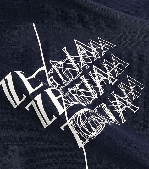 Zegna navy Logo T-Shirt | Harrods UK